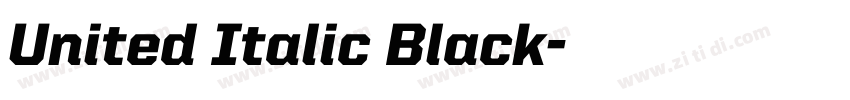 United Italic Black字体转换